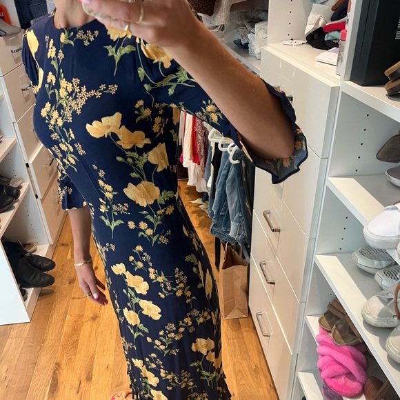 Reformation Navy Floral Dress - Picture 3 of 7